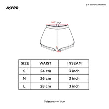 Load image into Gallery viewer, Aspro AeroElite Running Shorts 2 in 1 Women - Black