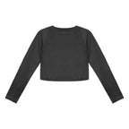 FLOW WOMEN LONGSLEEVE CROP - BLACK