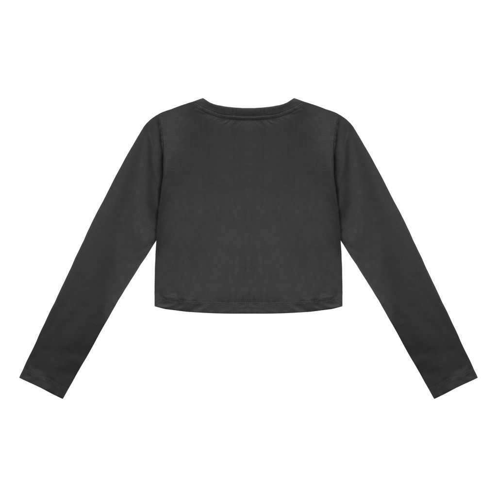 FLOW WOMEN LONGSLEEVE CROP - BLACK