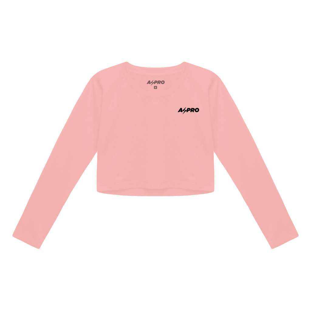 FLOW WOMEN LONGSLEEVE CROP - PEACH