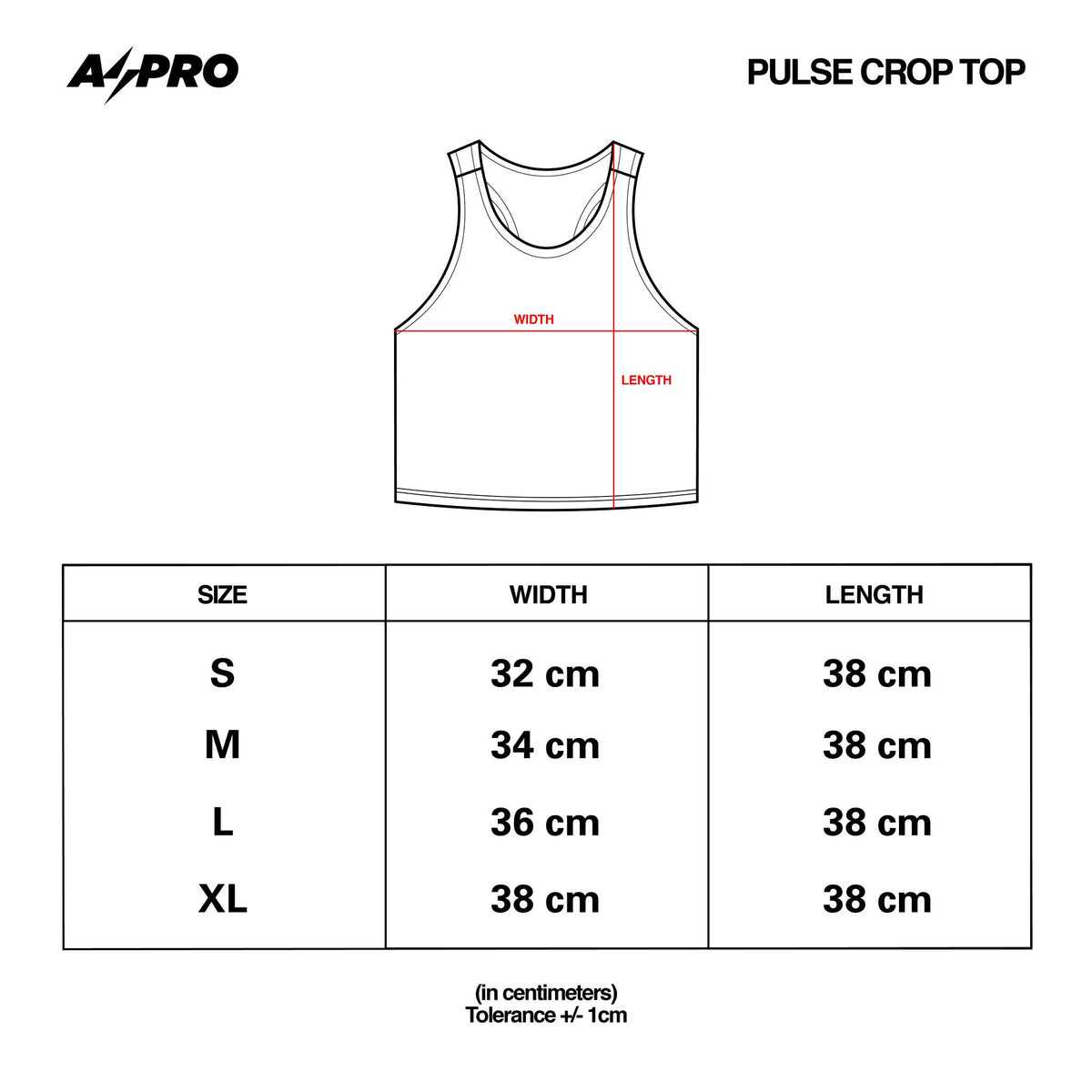Pulse Crop Top - Black
